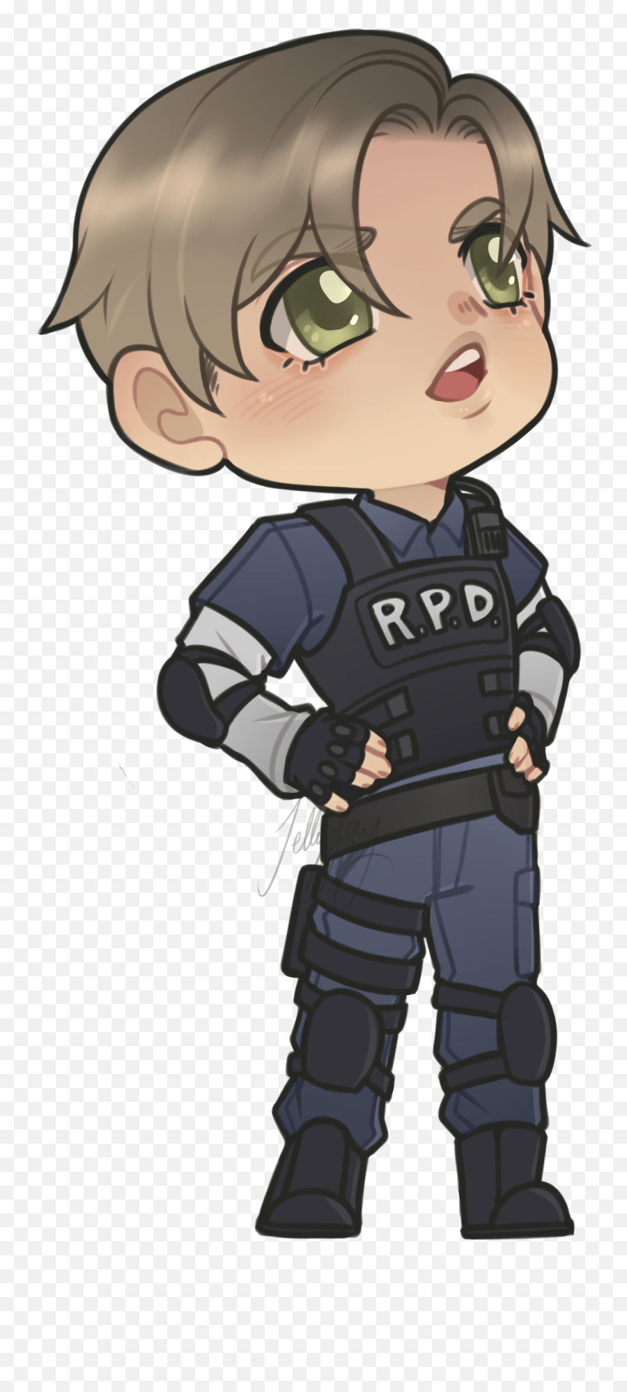 Jellygay - Resident Evil Leon Cartoon Emoji,Resident Evil Emoji