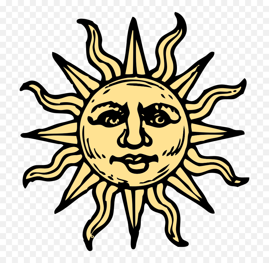 Sarvepalli Radhakrishnan U2013 Organic Radicals - Woodcut Sun Emoji,Sceptical Emoticon