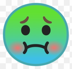 Nauseated Face Emoji Clipart Free Download Transparent Png - Emoji Green Face,Face With Head Bandage Emoji
