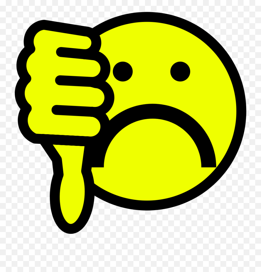Unhappy Smiley - Clipart Best Clipart Thumbs Down Sign Emoji,Bonhomme Sourire Emotion