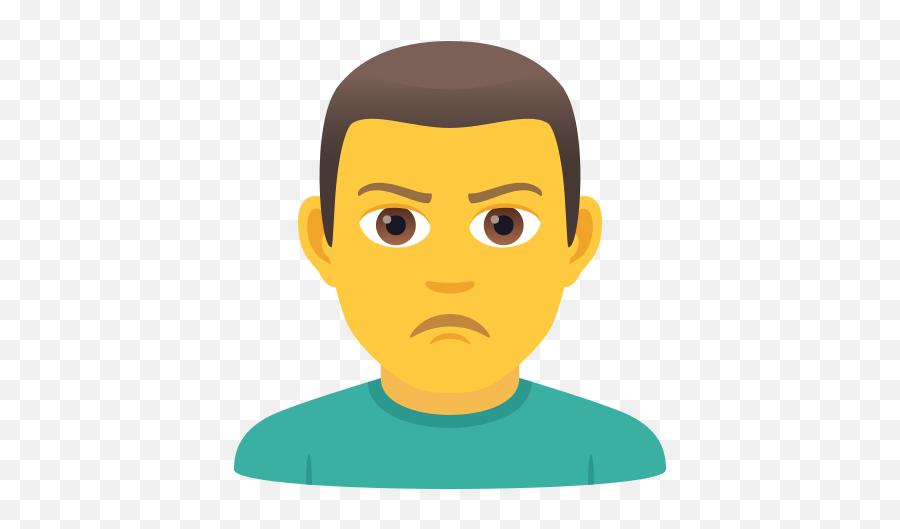 Emoji Pouting Man To Copy Paste - Emoji Man Office,Pout Emoji
