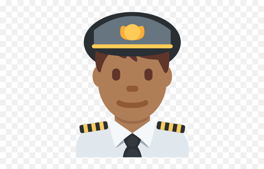 Man Pilot Emoji With Medium - Plane Pilot Emoji,Aviao Emoji Png