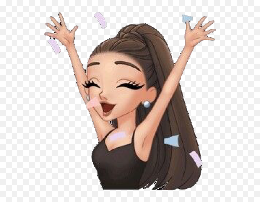 Pin - Ariana Grande Gif Cartoon Emoji,Ariana Grande Custom Emojis For Pc