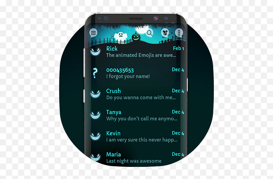 Download Hidden Moon Sms Messenger Theme On Pc U0026 Mac With - Smartphone Emoji,Samsung Galaxy S7 Emojis