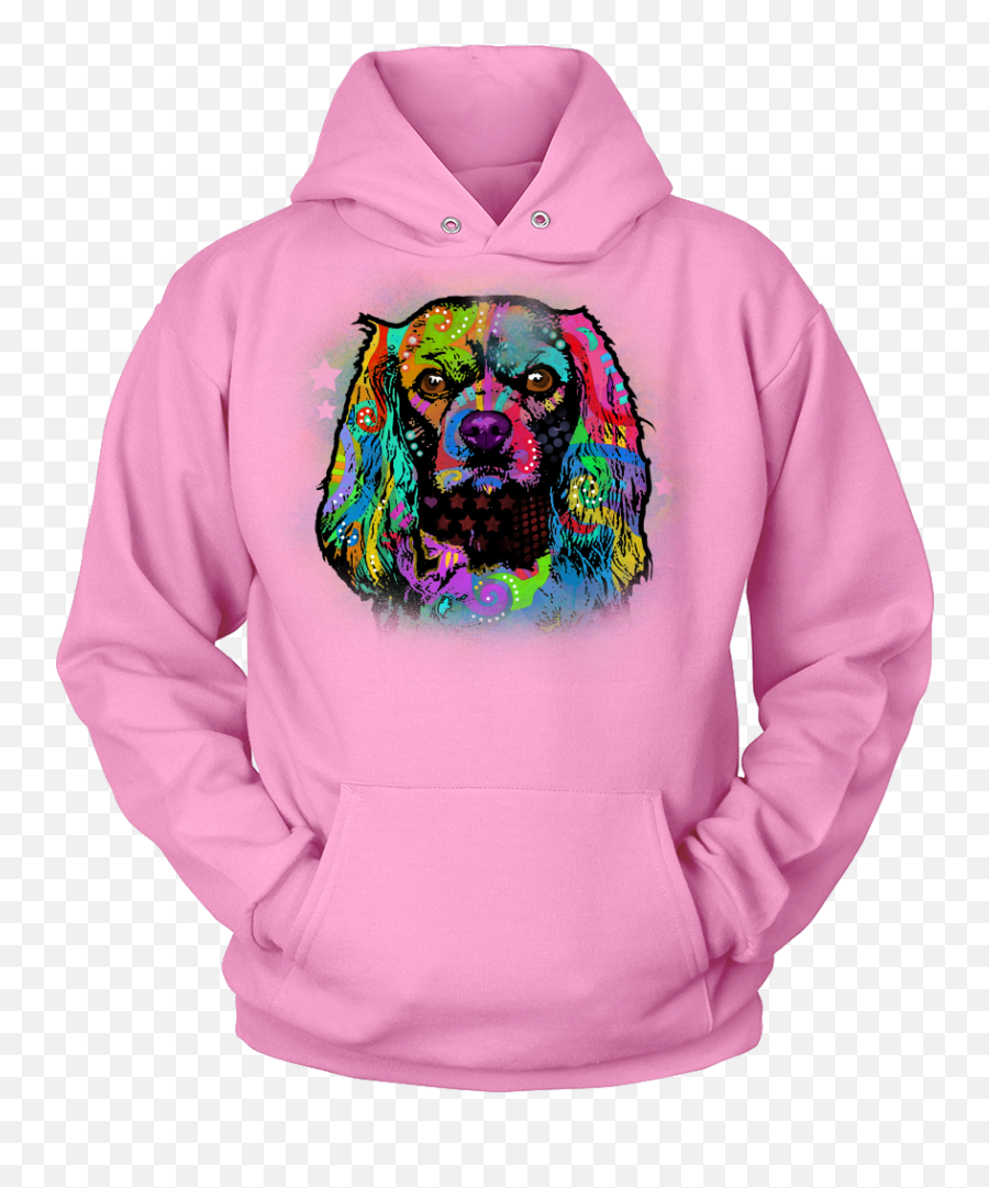 Cavalier King Charles Spaniel Hoodie - Sweater Lesbian Flag Hoodie Emoji,Cavalier King Charles Spaniel Sticker Emoji