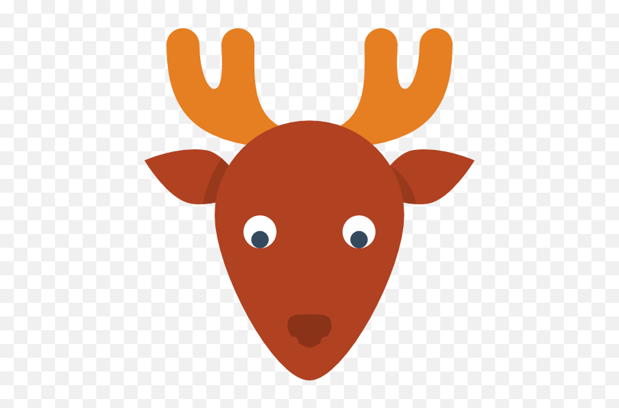 Xmas Stickers - Simple Christmas Reindeer Emoji,Slack, Horn Emojis