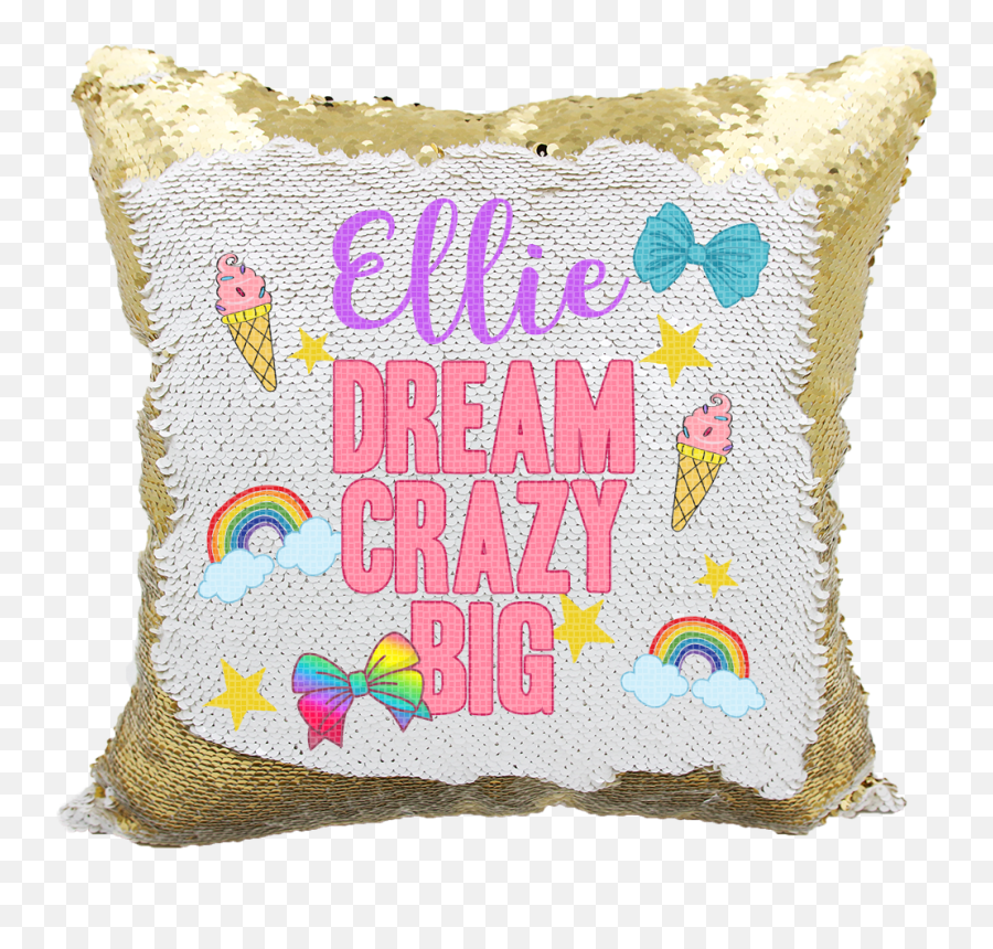 Handmade Personalized Dream Crazy Big - Decorative Emoji,Emoji Sequin Pillow