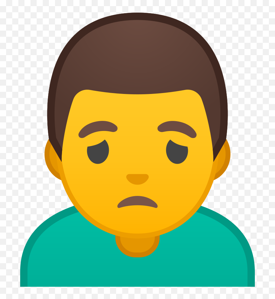 U200d Man Frowning Emoji - Pilot Clipart,Emoji Triste