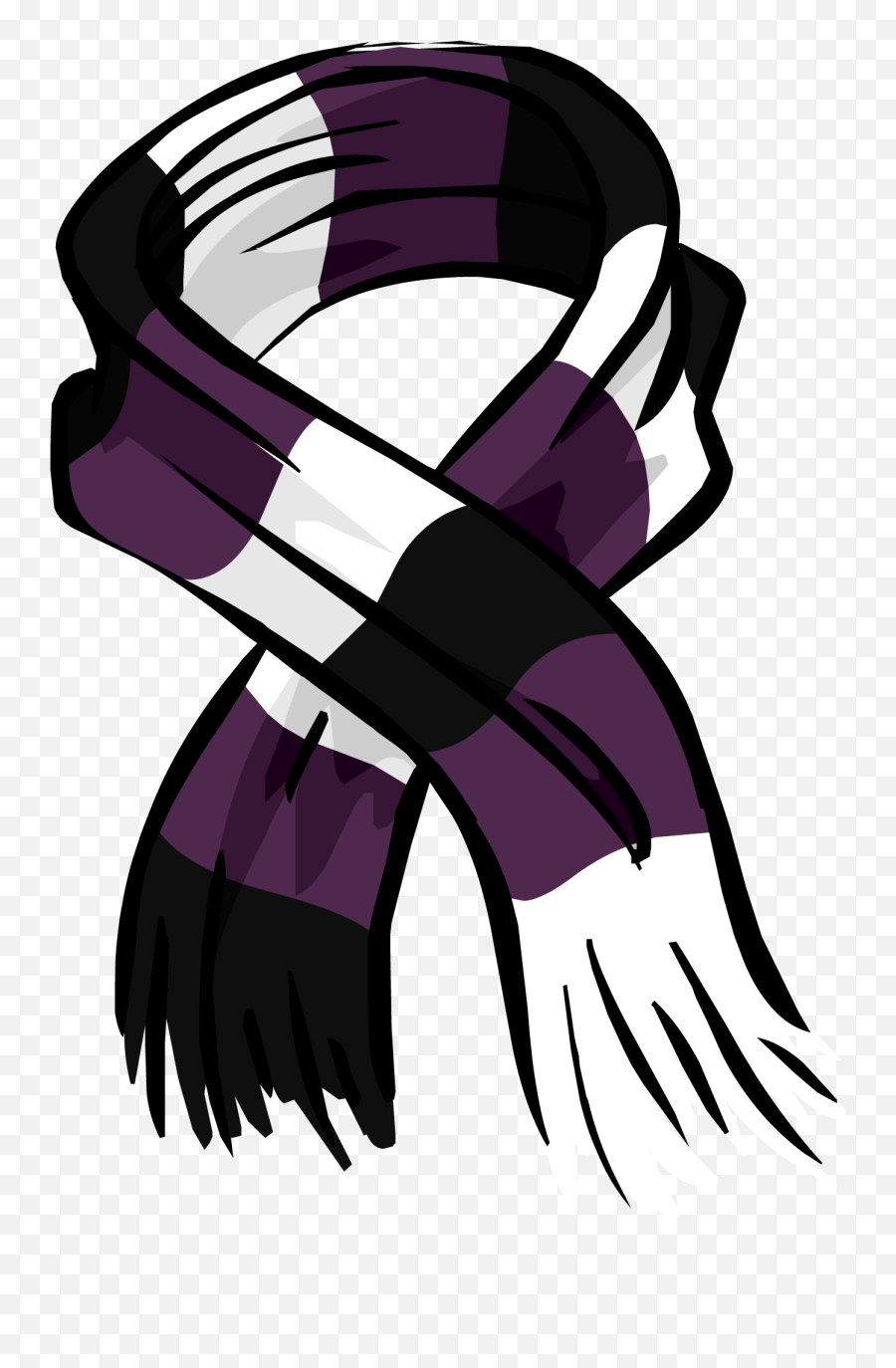 Purple Rugby Scarf - Club Penguin Scarf Emoji,Oasis Emojis Cpps