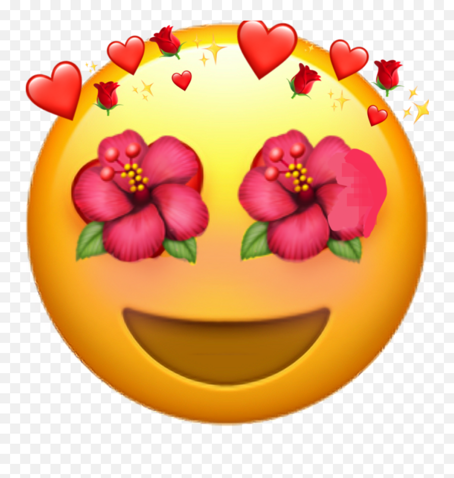 Emoji For Flower Lovers Sticker By Adriana - Happy,Emoticon With Flower