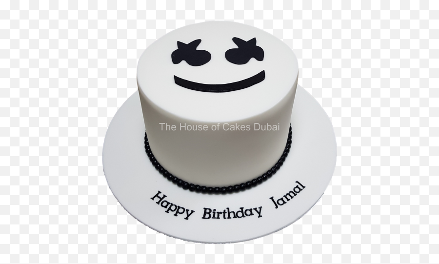 The House Of Cakes Dubai - Marshmello Head Fortnight Cake Emoji,Marshmello Emoji