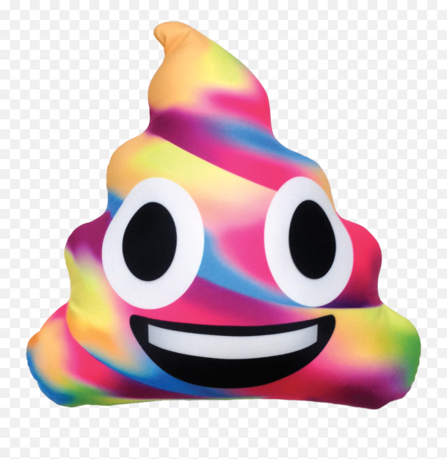 Unicorn Rainbow Poop Emoji - Rainbow Poop Emoji Transparent Background,Emoji Pillow