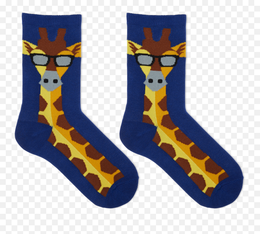 Hotsox Kidu0027s Giraffe Crew Socks Emoji,Emoji Guitar Blue