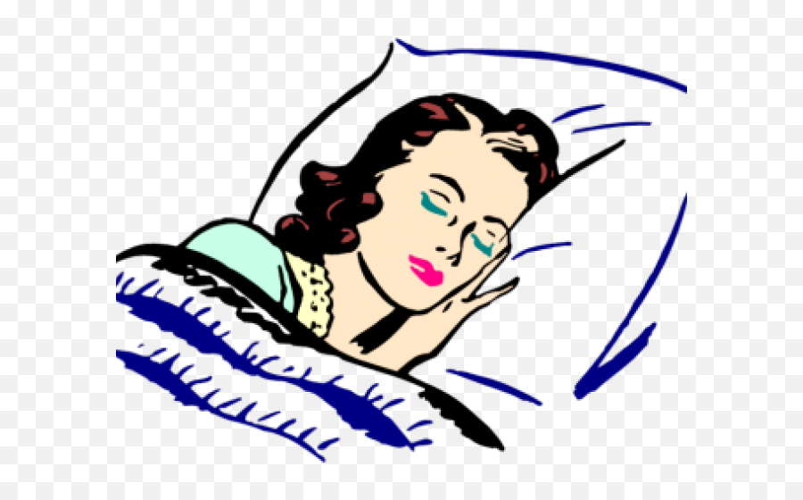 Sleeping Clipart Comfy Bed - Sleeping Woman Clipart Png Emoji,Sleepy Woman Emojis