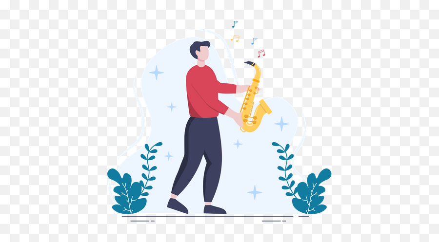 Best Premium People Listening Music Illustration Download In Emoji,Saxophone Emoji