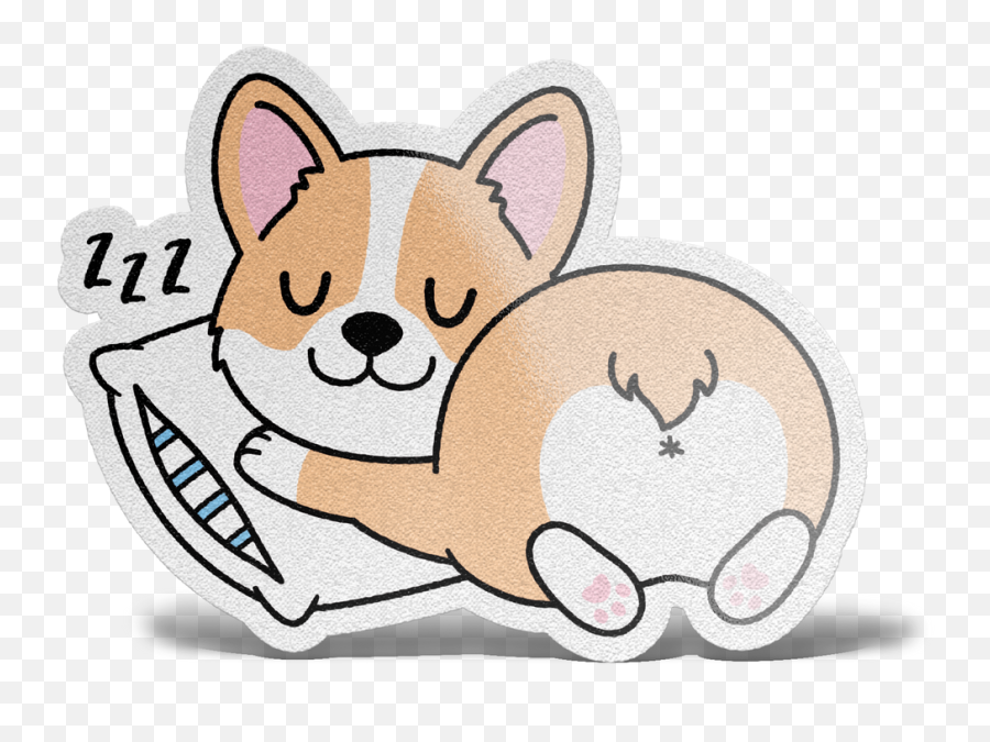Playful Corgi Fidget Stickers Emoji,Sleepy Kawaii Emoji