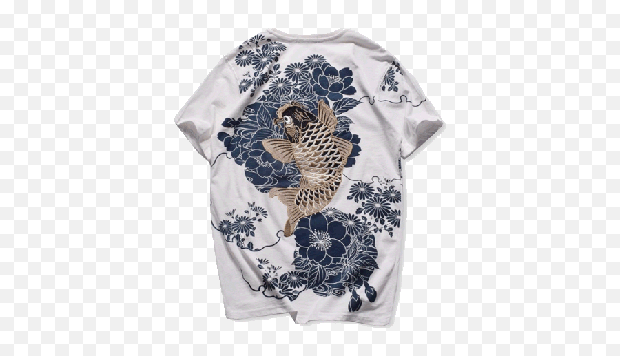 Otaku Japanese Streetwear Novmtl - Short Sleeve Emoji,Wave Emoji Shirt