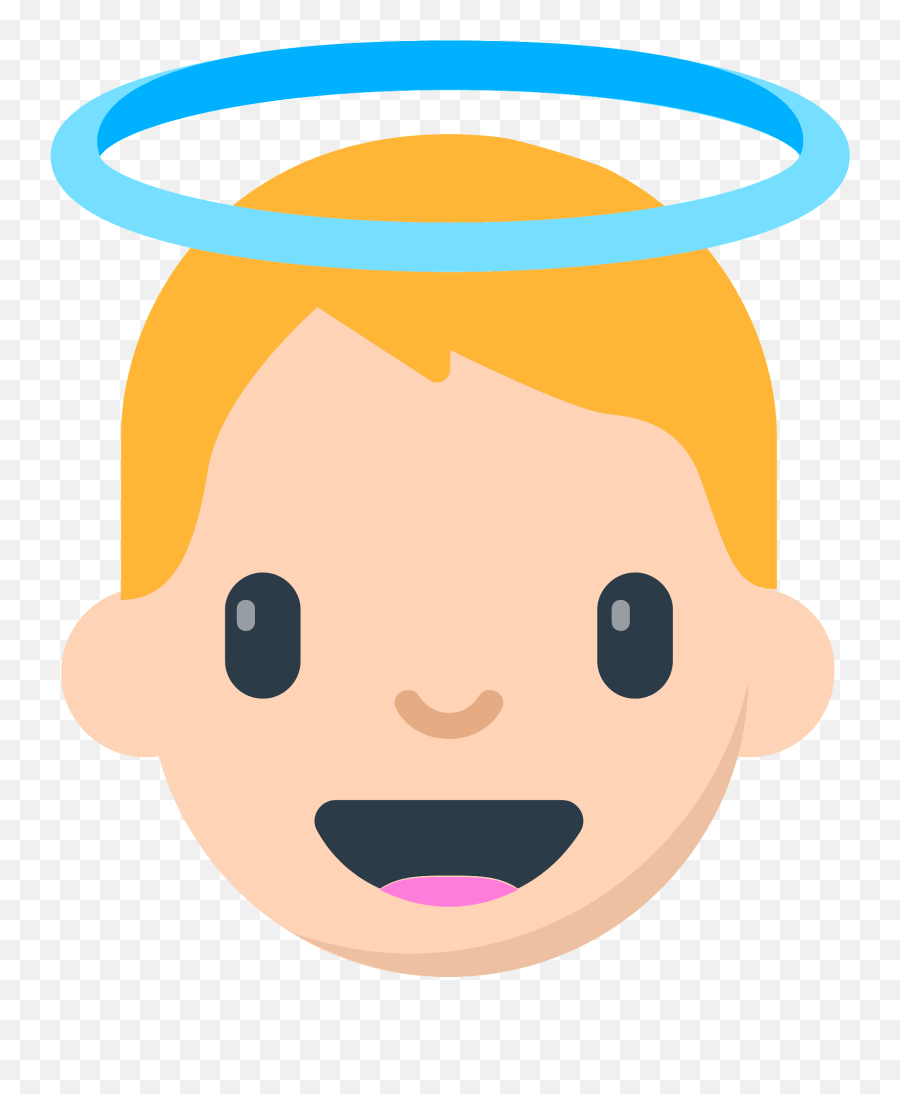 Baby Angel Emoji Clipart - Caritas De Angel Dibujo,Angel With Horns Emoticon