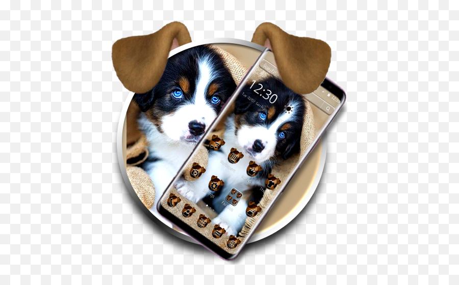 Cute Puppy Dog Theme - Northern Breed Group Emoji,Bernese Mountain Dog Emoji