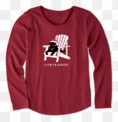 Sale Girls Winter Dog Days Long Sleeve Crusher Tee Life Is - Long Sleeve Emoji,Girls Emoji Tshirts