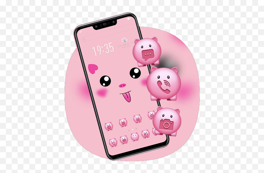 Hand Drawing Cute Pig Diy Theme Galaxy - Smartphone Emoji,Pig Emoji Wallpaper