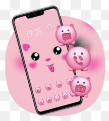 Hand Drawing Cute Pig Diy Theme Galaxy - Smartphone Emoji,Pig Emoji Wallpaper