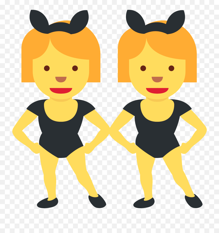 Women With Bunny Ears Emoji Clipart,Women Emoji