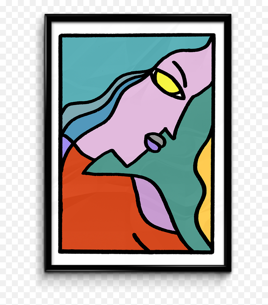 Cabral López - Lago Picture Frame Emoji,Pop Art Emotion