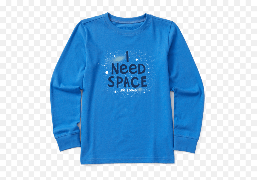 Need Space Long Sleeve Crusher Tee - Long Sleeve Emoji,Kids Emoji Pjs