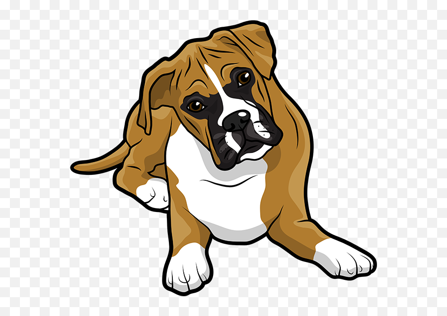 Boxer Emoji Stickers Messages Sticker - Clip Art Boxer Dog,Boxer Emoticon