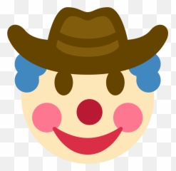 Cowboy Emojis - Clown Emoji Discord Transparent,Cowboy Emoji
