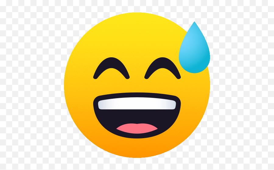 Grinning Face With Sweat People Gif - Beaming Face With Smiling Eyes Joypixels Emoji,Phew Emoji