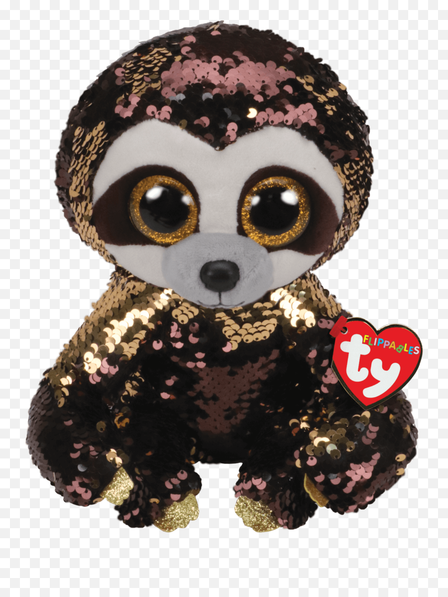 Ty Flippables Dangler Sloth Medium Size Sequins Soft Toy Ty36780 - Ty Sloth Dangler Emoji,Garfiled Emoticon Plush