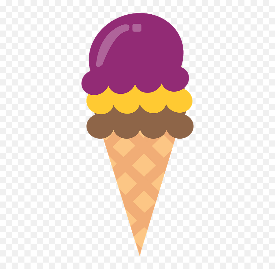 Three Flavors Of Ice Cream - Clip Art Ice Cream Cone Png Emoji,Pepsi Ice Cream Emoji