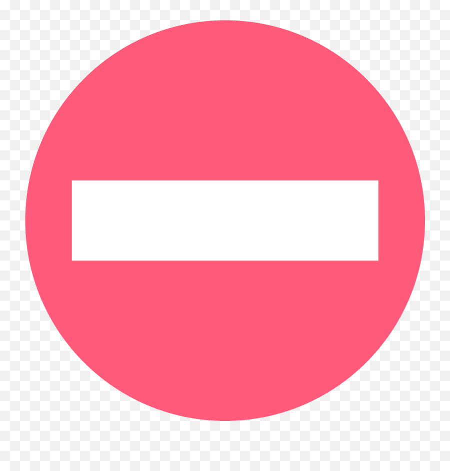 No Entry Emoji - Download For Free U2013 Iconduck Pink No Entry Sign,No Emojis Vs Emojis In Texts