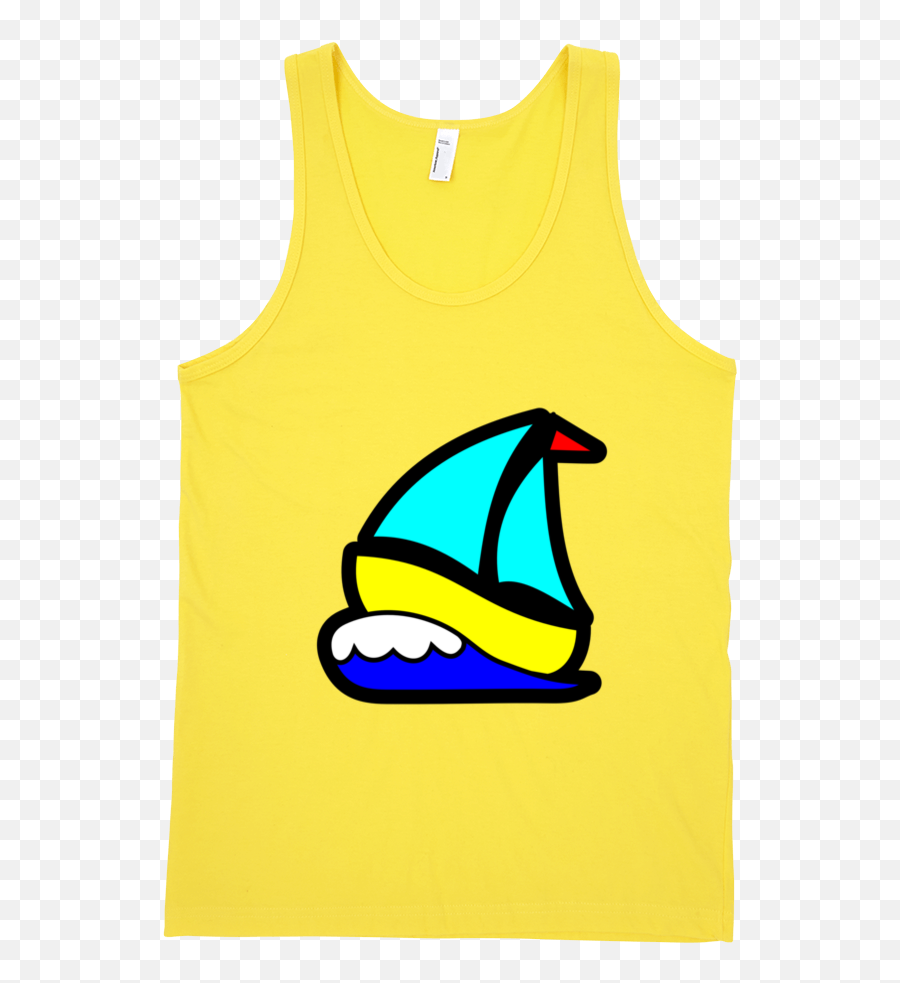 Sailing Boat Fine Jersey Tank Top - Tank Top Clip Art Emoji,Sailing Emoticon