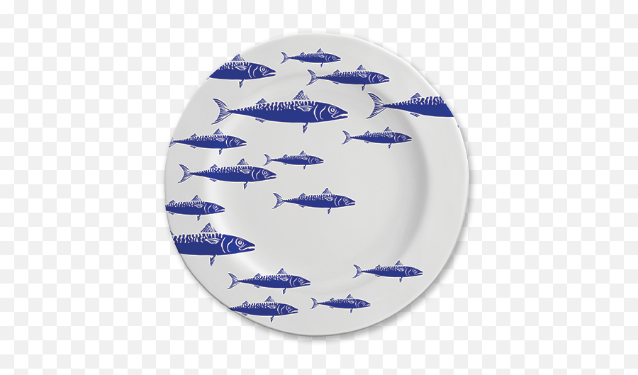 Piatti Ciotole E Vassoi Decoro Blue Fish Cartaffini Srl - Piatti Cartaffini Emoji,Cuore Blu Emoticon