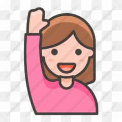 Salute - Cartoon Person With Hand Raised Emoji,Saluting Emoji