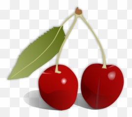 Two Cherries Clip Art Image - Svg Vector Free Cherry Clipart Svg Emoji,Emoji Svg Cherry
