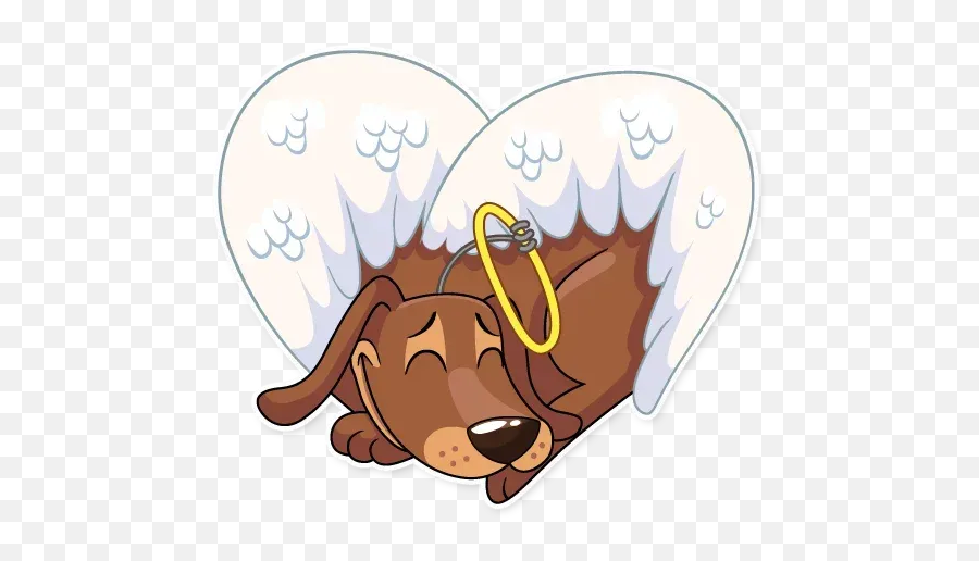 Cupid Dog Whatsapp Stickers - Stickers Cloud Illustration Emoji,Emoji Angel Dog