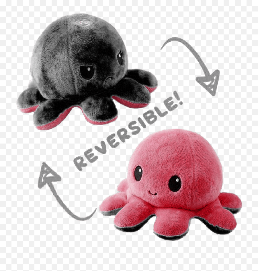 Reversible Octopus Plush - Teeturtle Reversible Ghost Emoji,Octopus Emotions