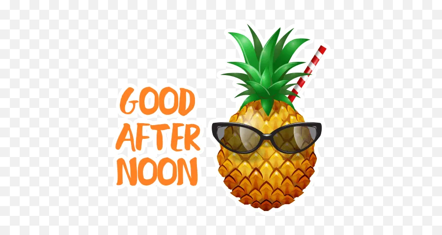 Afternoon By Marcossoft - Sticker Maker For Whatsapp Emoji,Pineapple Text Emoji