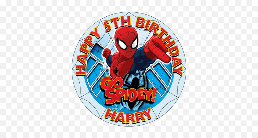 Spiderman Archives Sweet Tops - Personalised Edible Cake Spiderman Cupcake Topper Png Emoji,Spider-man Emoji