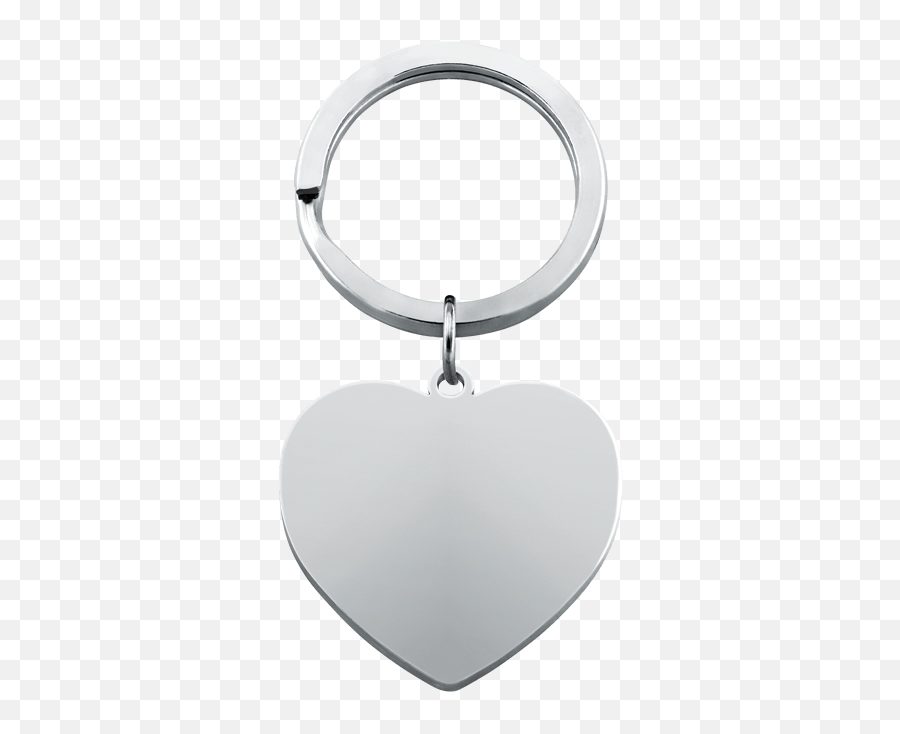 Engraved Heart Keyring - Solid Emoji,Emoji Keyrings