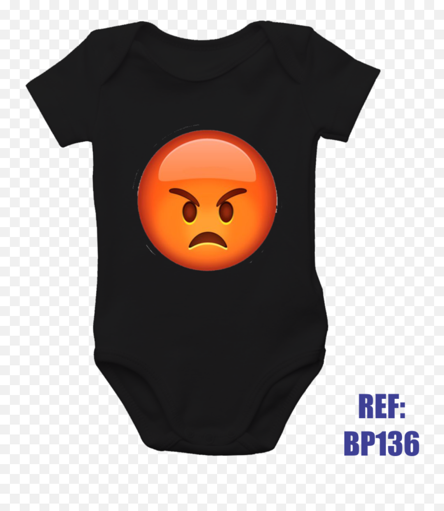 Body Infantil Emoji Raiva Roupinha Bebê - Infant,Emoticon Raiva