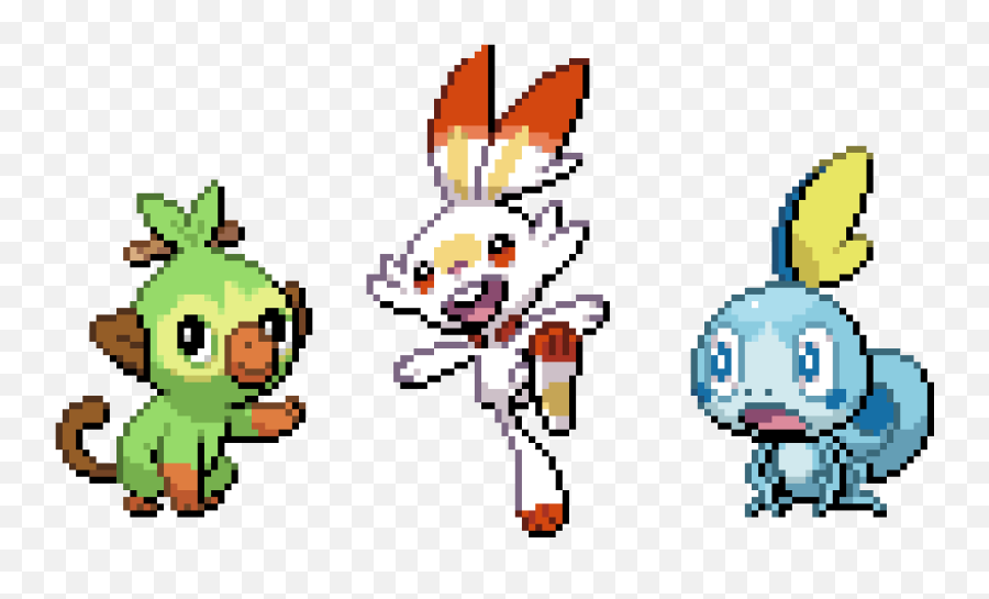 Draw Pokémon - Pixilart Pokemon Gen 8 Starters Pixel Art Emoji,Pokemon Mystery Dungeon Emoticons