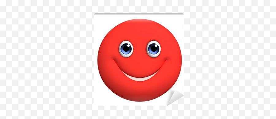3d Cartoon Cute Red Ball Wall Mural U2022 Pixers U2022 We Live To Change - Happy Emoji,3d Animated Emoticon