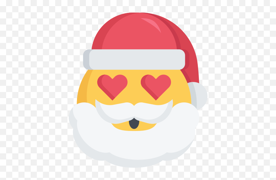 Christmas Emoji Love Santa Free Icon - Crying Santa Png,Emojis About Love