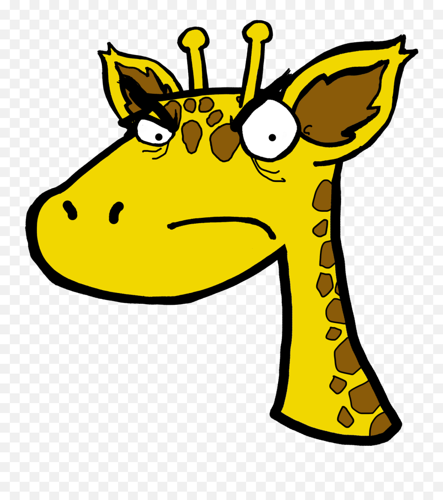 Mad Clipart Transparent - Angry Cartoon Giraffe Angry Giraffe Clipart Emoji,Giraffe Emoji Iphone