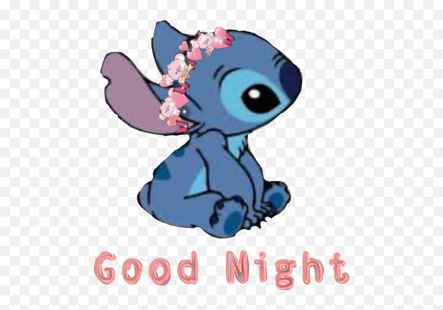 Stitch Goodnight Sticker - Cute Stitch Emoji,Saying Goodnight With Emojis